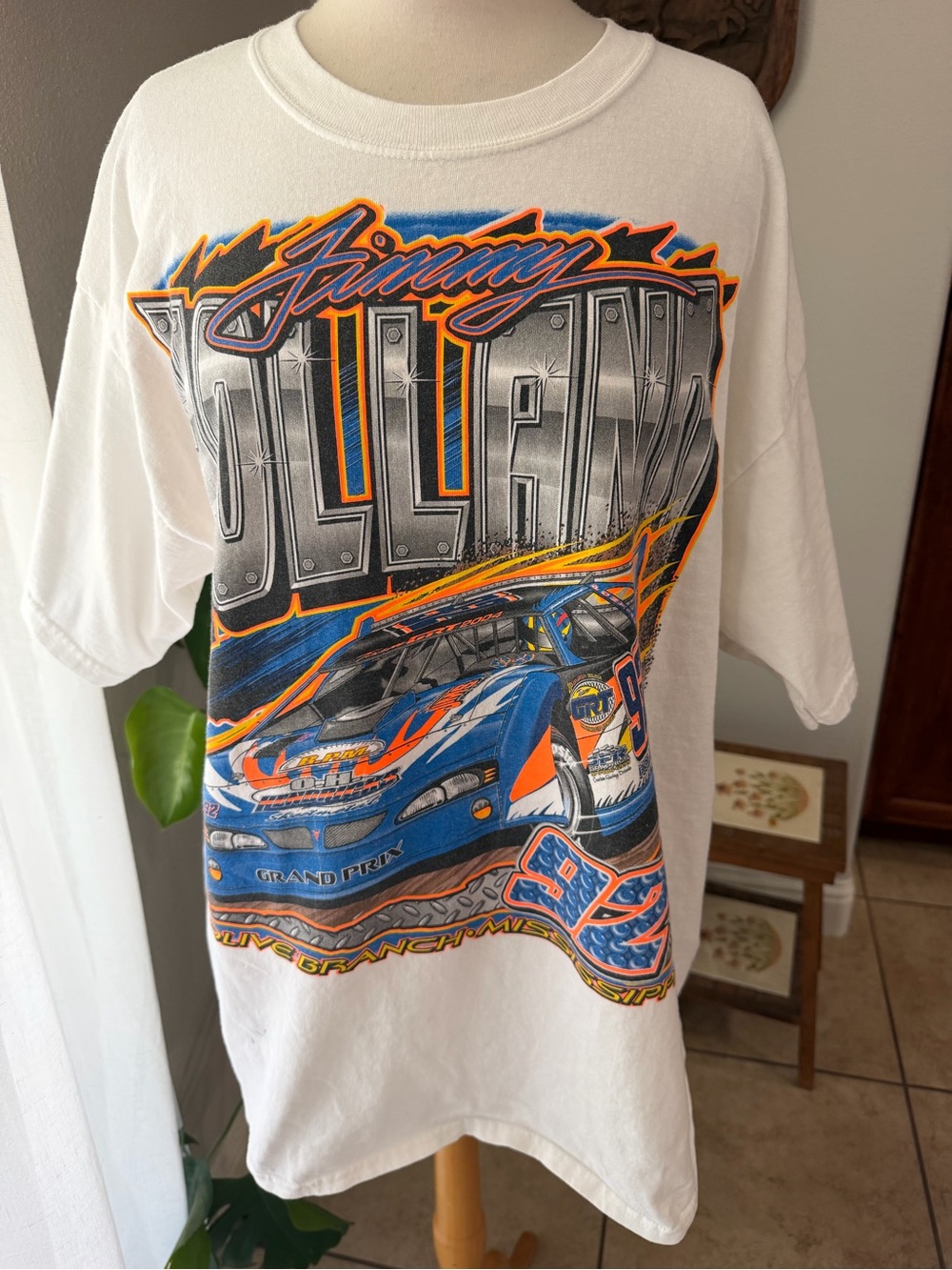 Vintage Jimmy Allens #92 Racing T-Shirt XL Double Sided Gildan Graphic
